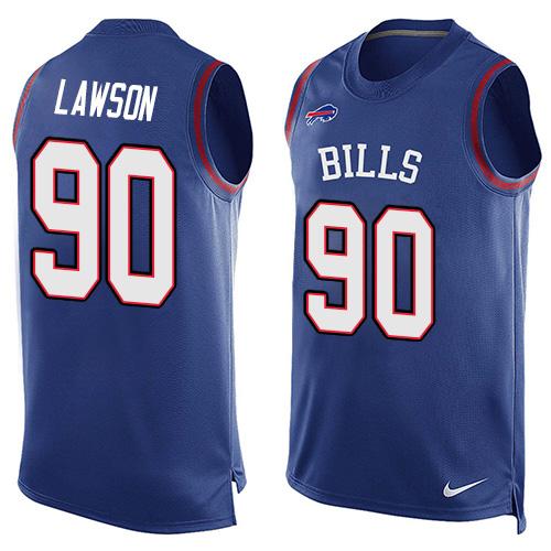 Nike Bills #90 Shaq Lawson Royal Blue Team Color Men's Stitched NFL Limited Tank Top Jersey